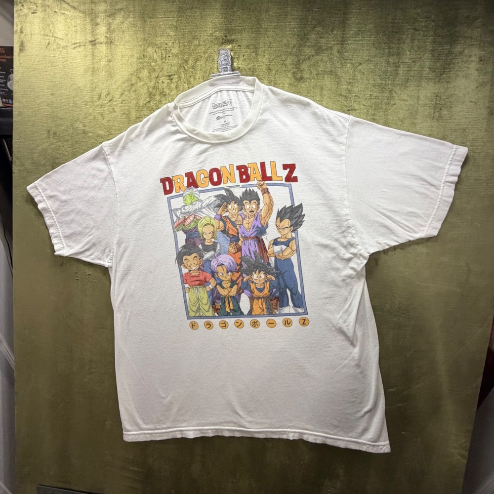 Dragon Ball Z Graphic T-Shirt Mens XL White Toei Animation 2019 Goku Vegeta Tee